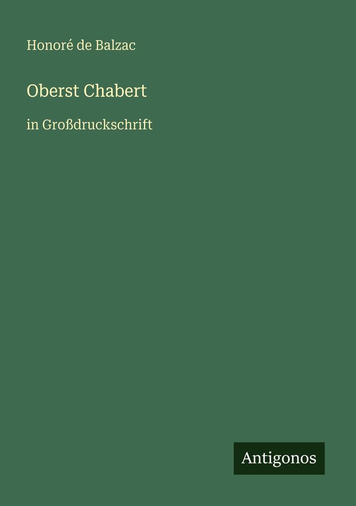 Produktbild: Oberst Chabert | Honoré de Balzac