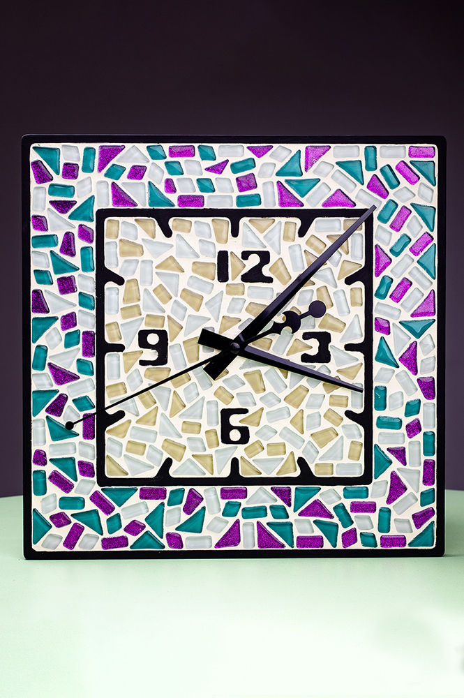 Weitere Ansicht: Mosaik-Set Quadrat-Uhr MA4002