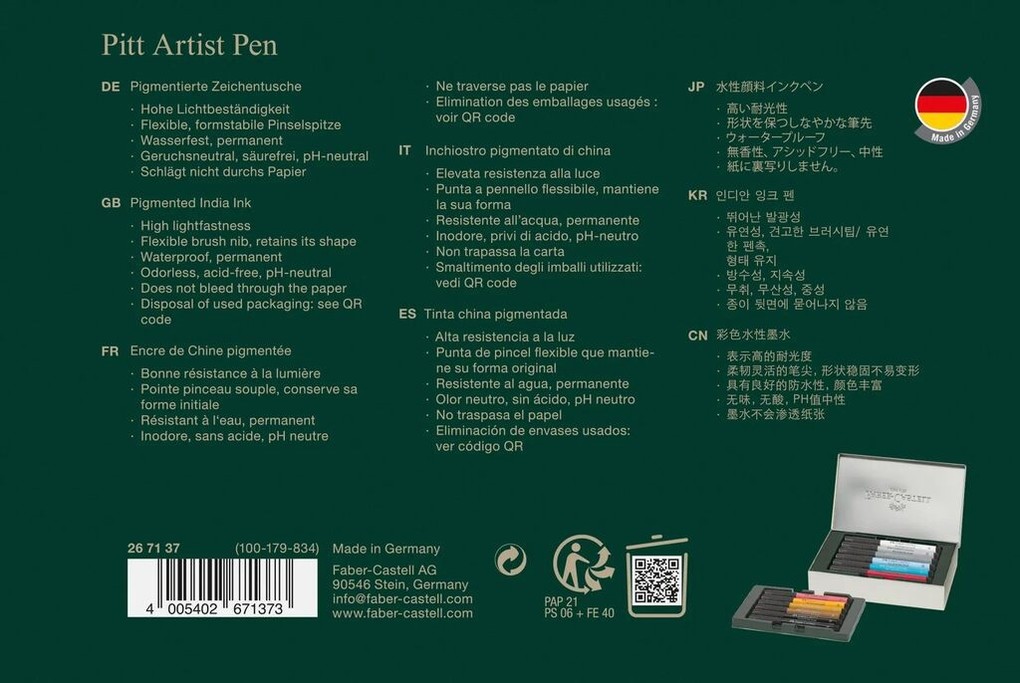 Weitere Ansicht: Faber-Castell Tuschestift Pitt Artist Pen, 12er Geschenk Set London