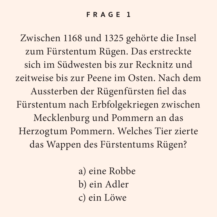 Weitere Ansicht: Rügen-Quiz | Janet Lindemann