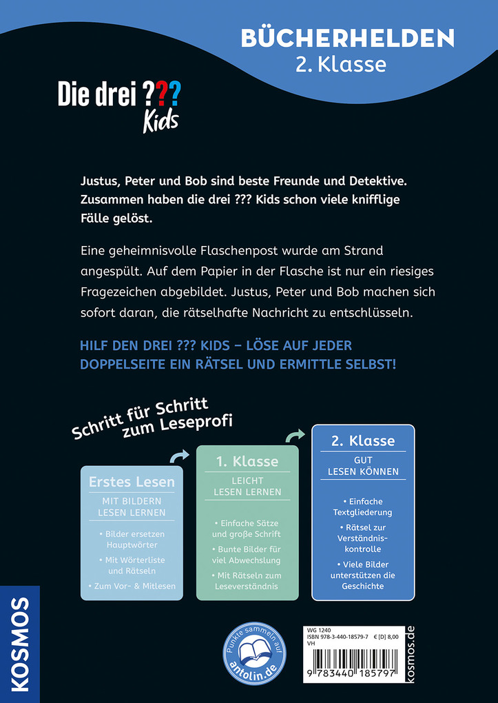 Weitere Ansicht: Die drei ??? Kids, Bücherhelden 2. Klasse, Geheime Flaschenpost | Anne Scheller
