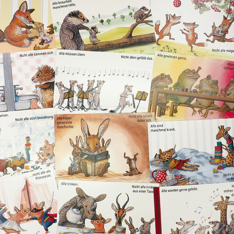 Weitere Ansicht: Alle? Nicht alle! Postkarten-Set | Kathrin Schärer