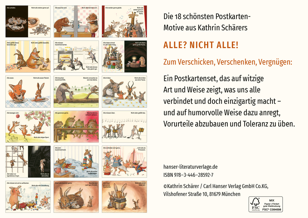 Weitere Ansicht: Alle? Nicht alle! Postkarten-Set | Kathrin Schärer