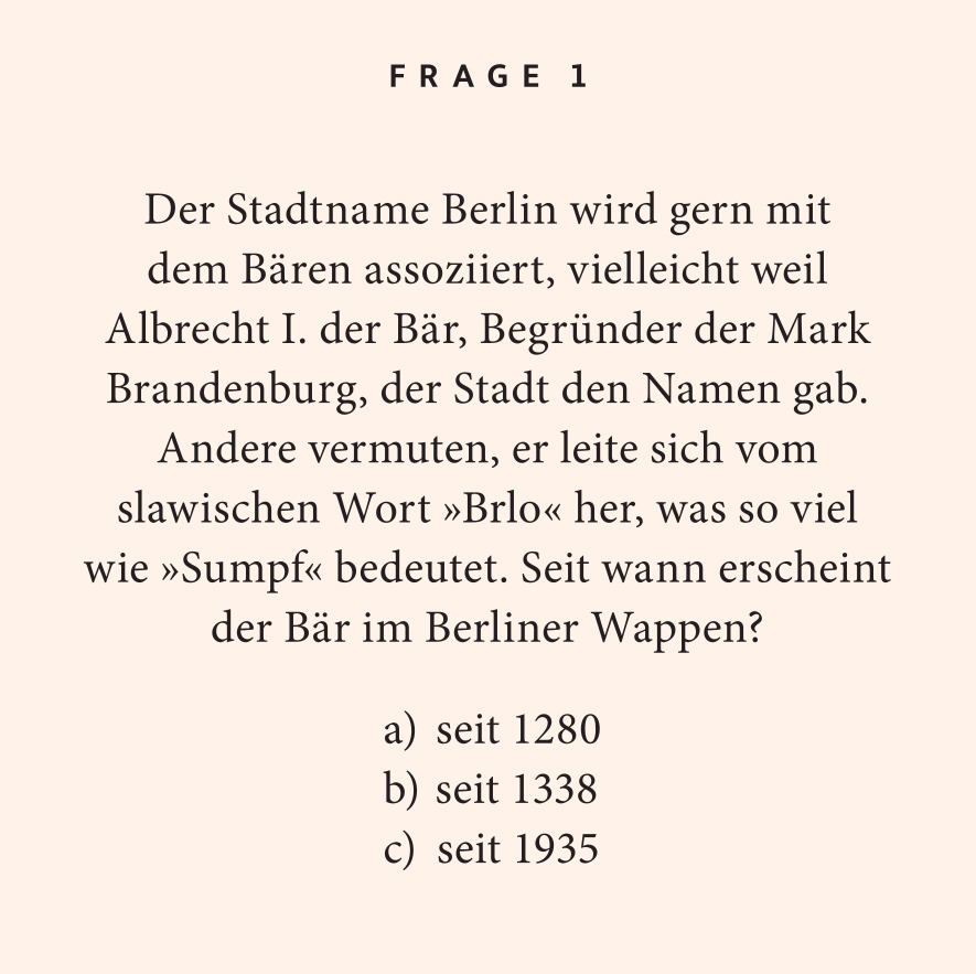 Weitere Ansicht: Berlin-Quiz | Steffi Memmert-Lunau