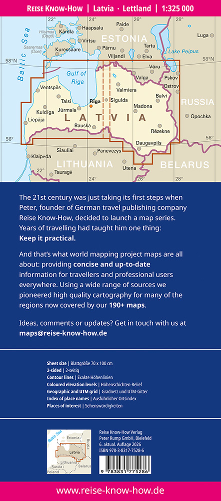 Weitere Ansicht: Reise Know-How Lettland | Latvia (1:325.000)