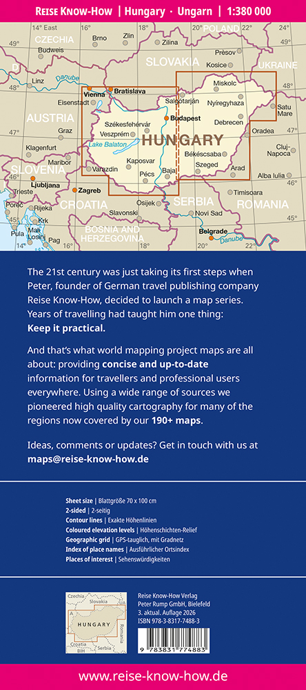 Weitere Ansicht: Reise Know-How Landkarte Ungarn | Hungary (1:380.000)
