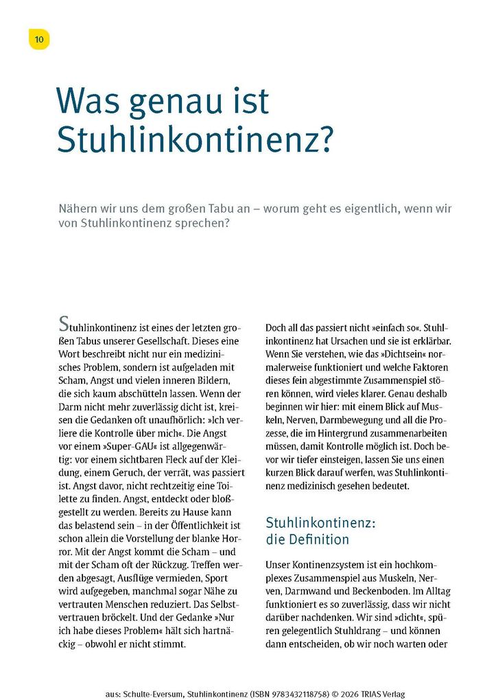 Weitere Ansicht: Stuhlinkontinenz | Caterina Schulte-Eversum
