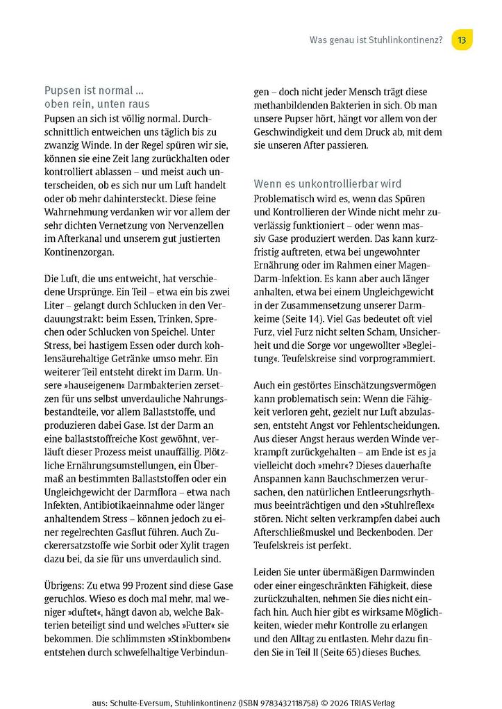 Weitere Ansicht: Stuhlinkontinenz | Caterina Schulte-Eversum