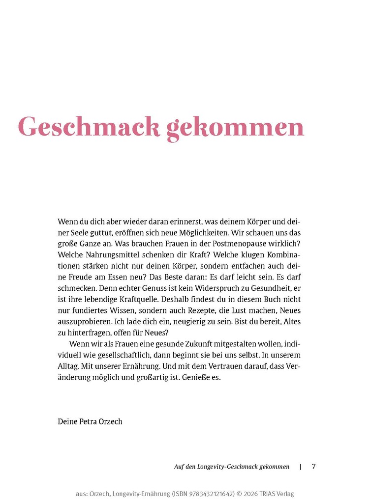 Weitere Ansicht: Longevity-Ernährung | Petra Orzech