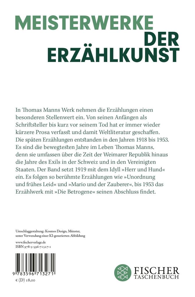 Weitere Ansicht: Späte Erzählungen 1919-1953 | Thomas Mann