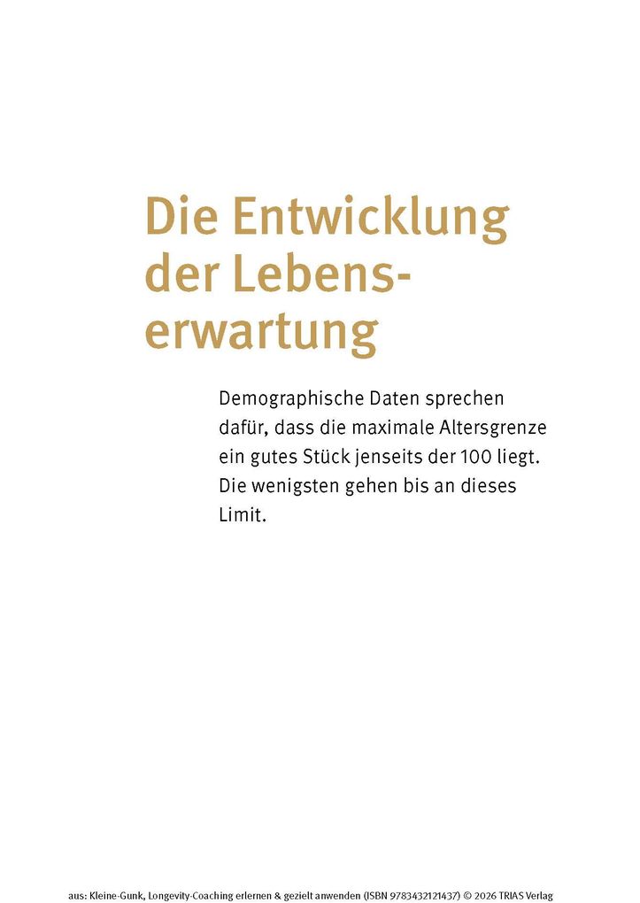 Weitere Ansicht: Longevity-Coaching erlernen und gezielt anwenden | Bernd Kleine-Gunk