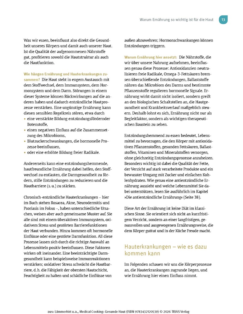 Weitere Ansicht: Medical Cooking: Gesunde Haut | Julia Lämmerhirt, Bettina Snowdon