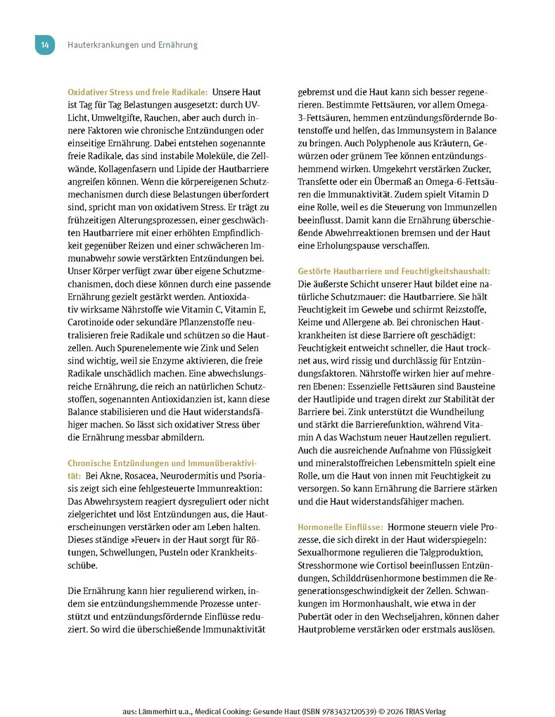 Weitere Ansicht: Medical Cooking: Gesunde Haut | Julia Lämmerhirt, Bettina Snowdon