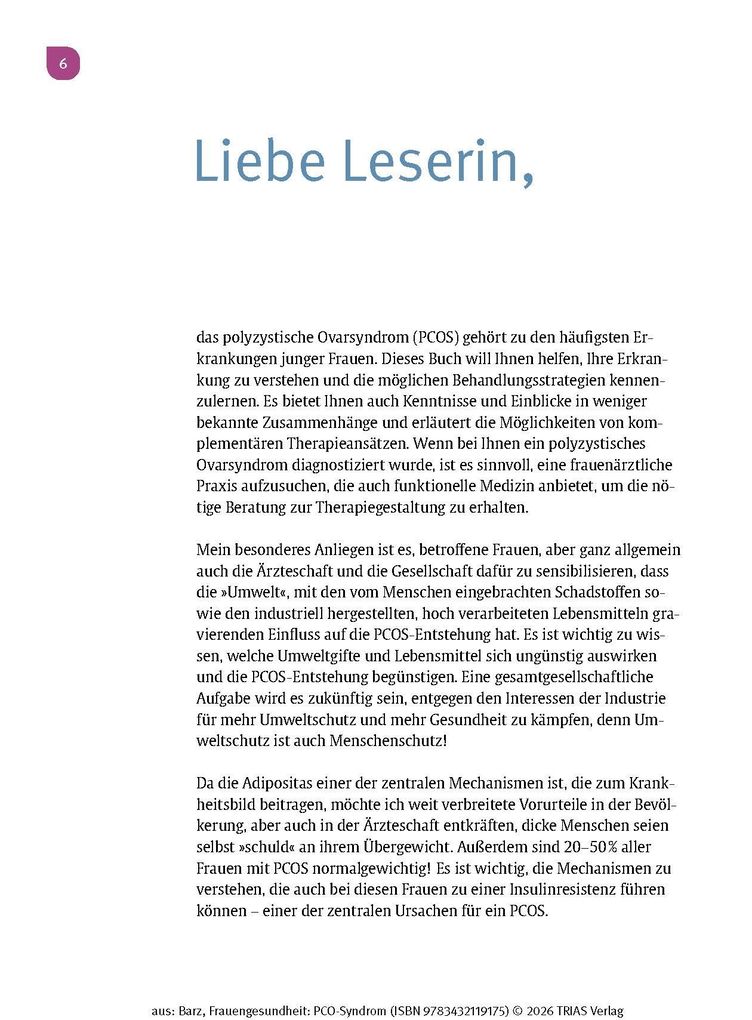 Weitere Ansicht: Frauengesundheit: PCO-Syndrom | Sabine Barz
