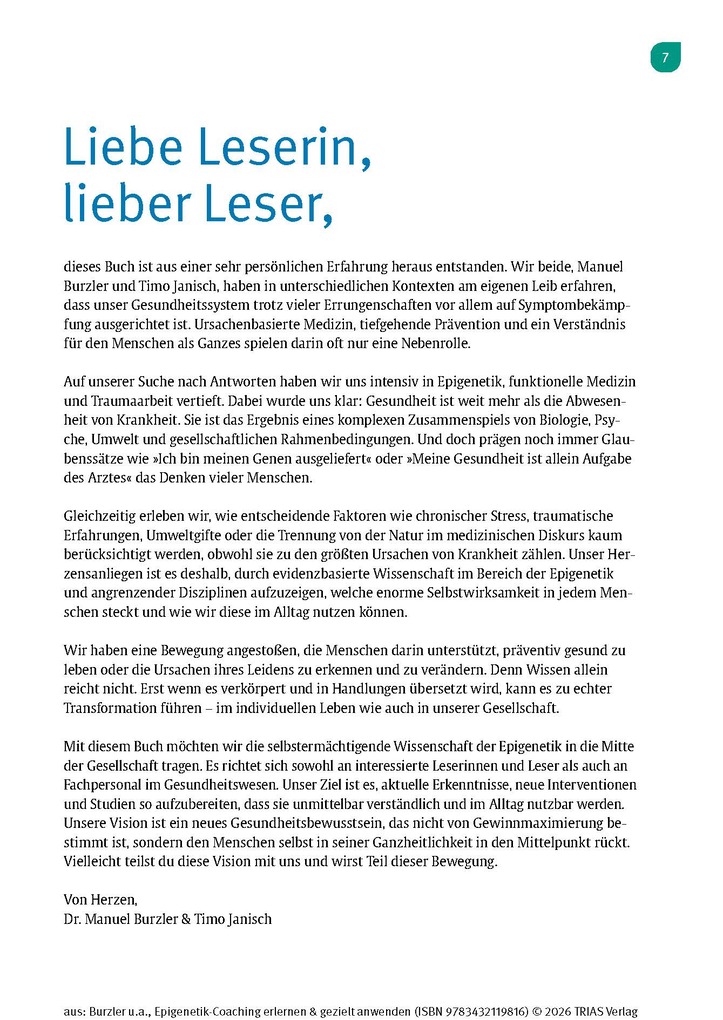 Weitere Ansicht: Epigenetik-Coaching erlernen & gezielt anwenden | Manuel Burzler, Timo Janisch