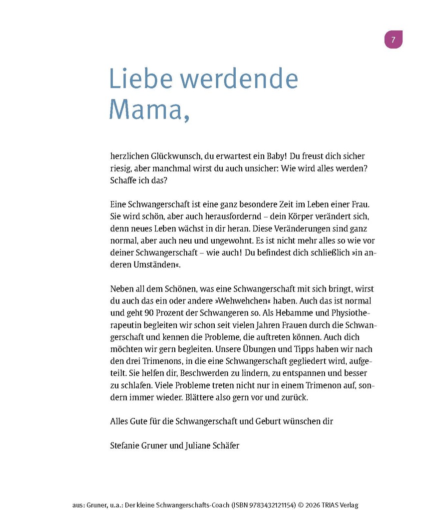 Weitere Ansicht: Der kleine Schwangerschafts-Coach | Juliane Schäfer, Stefanie Gruner