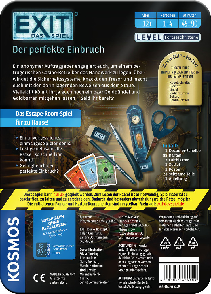 Weitere Ansicht: EXIT® - Das Spiel: Der perfekte Einbruch (Jubiläums-Edition) | Inka Brand, Markus Brand, Emely Brand