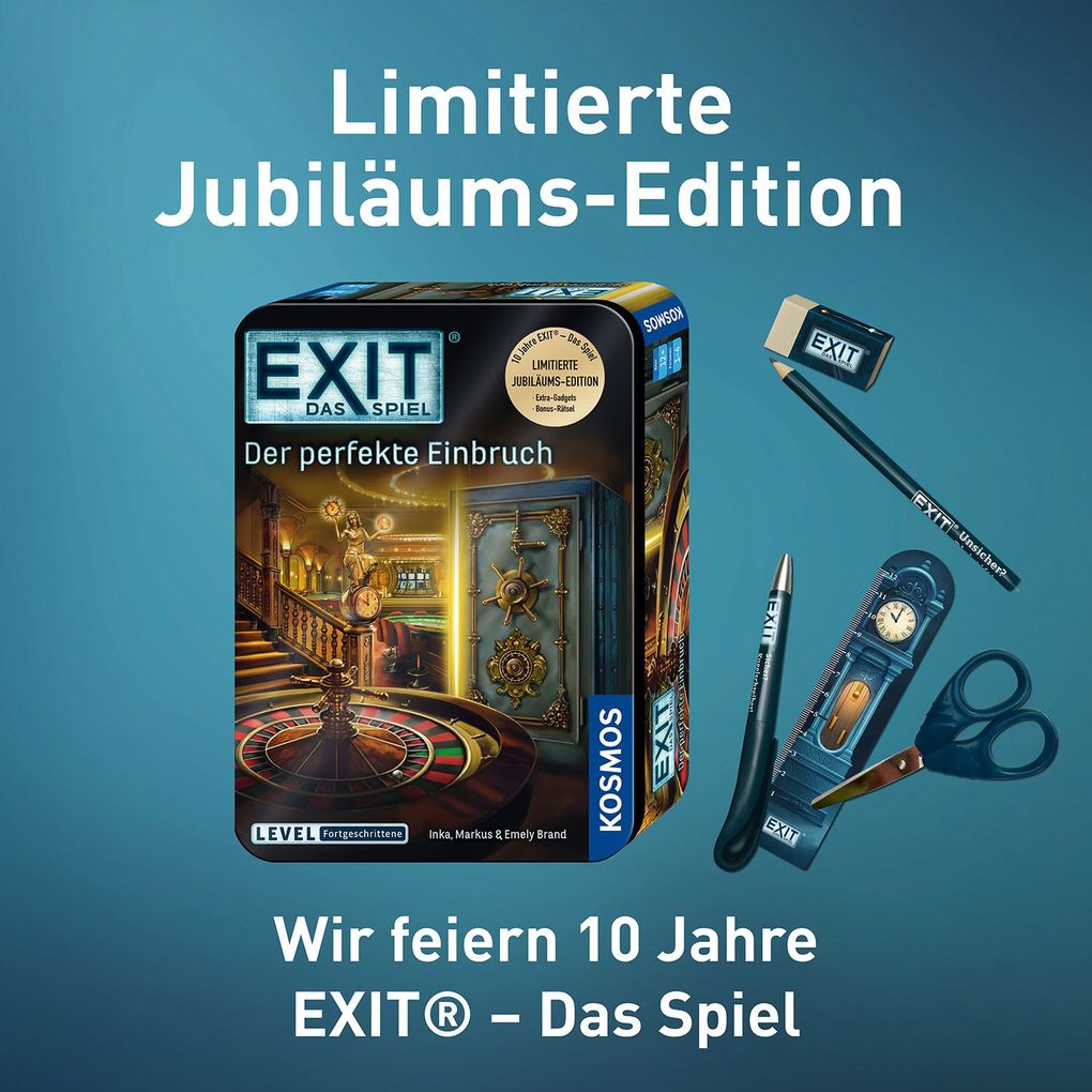 Weitere Ansicht: EXIT® - Das Spiel: Der perfekte Einbruch (Jubiläums-Edition) | Inka Brand, Markus Brand, Emely Brand