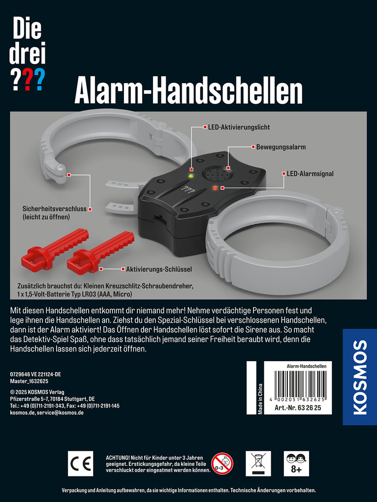 Weitere Ansicht: Die Drei ??? - Alarm-Handschellen