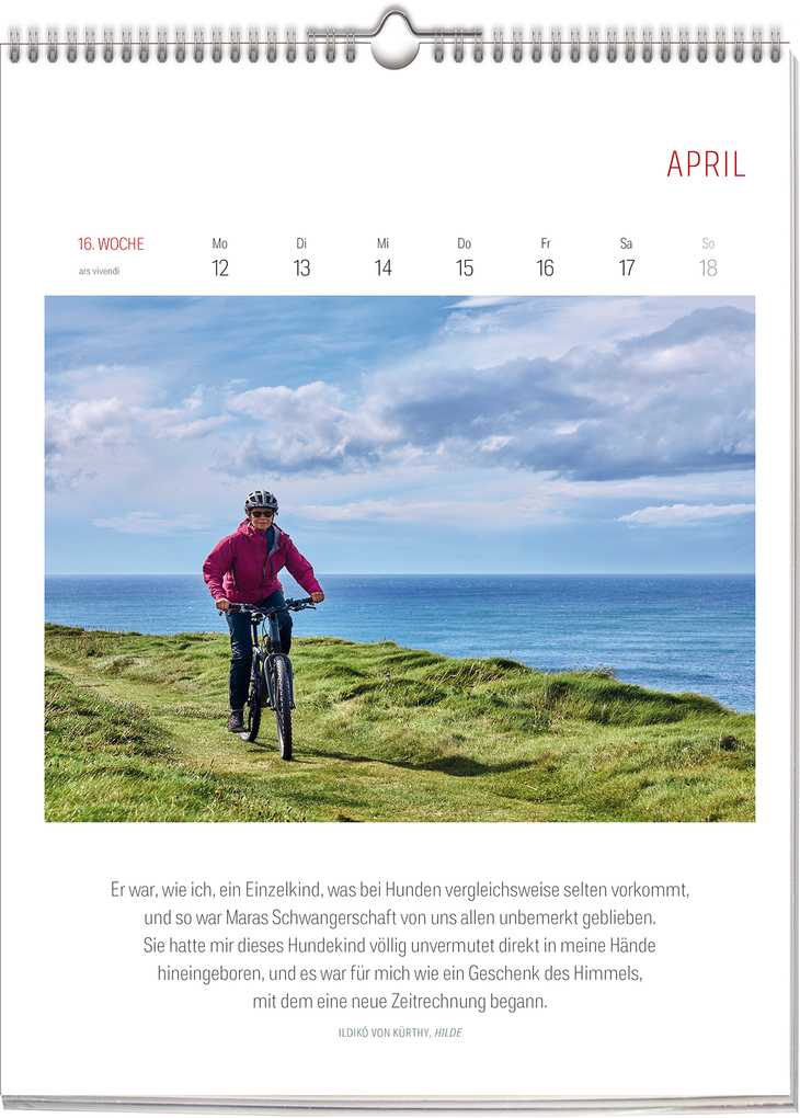 Weitere Ansicht: Literarischer Fahrrad Kalender 2027 | Vivendi Ars