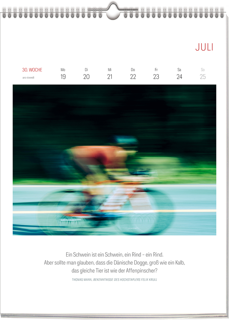 Weitere Ansicht: Literarischer Fahrrad Kalender 2027 | Vivendi Ars