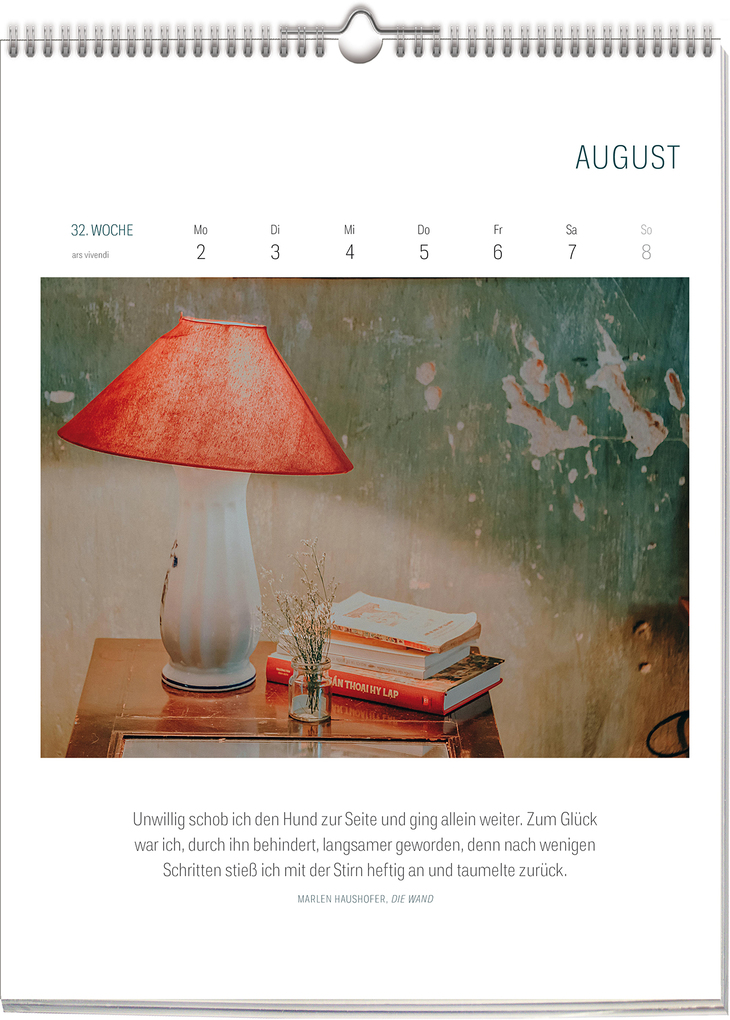 Weitere Ansicht: ars vivendi Literatur Kalender 2027 | Vivendi Ars