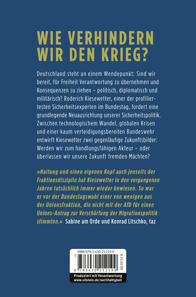 Weitere Ansicht: Was wollen wir? Was können wir? | Roderich Kiesewetter