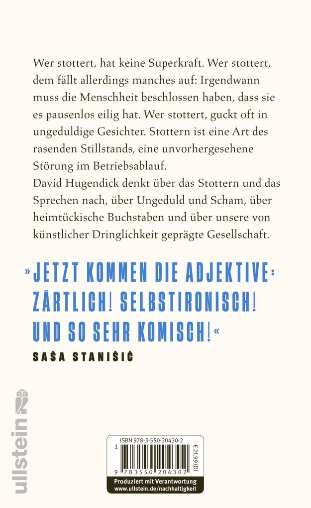 Weitere Ansicht: Jetzt sag doch endlich was | David Hugendick