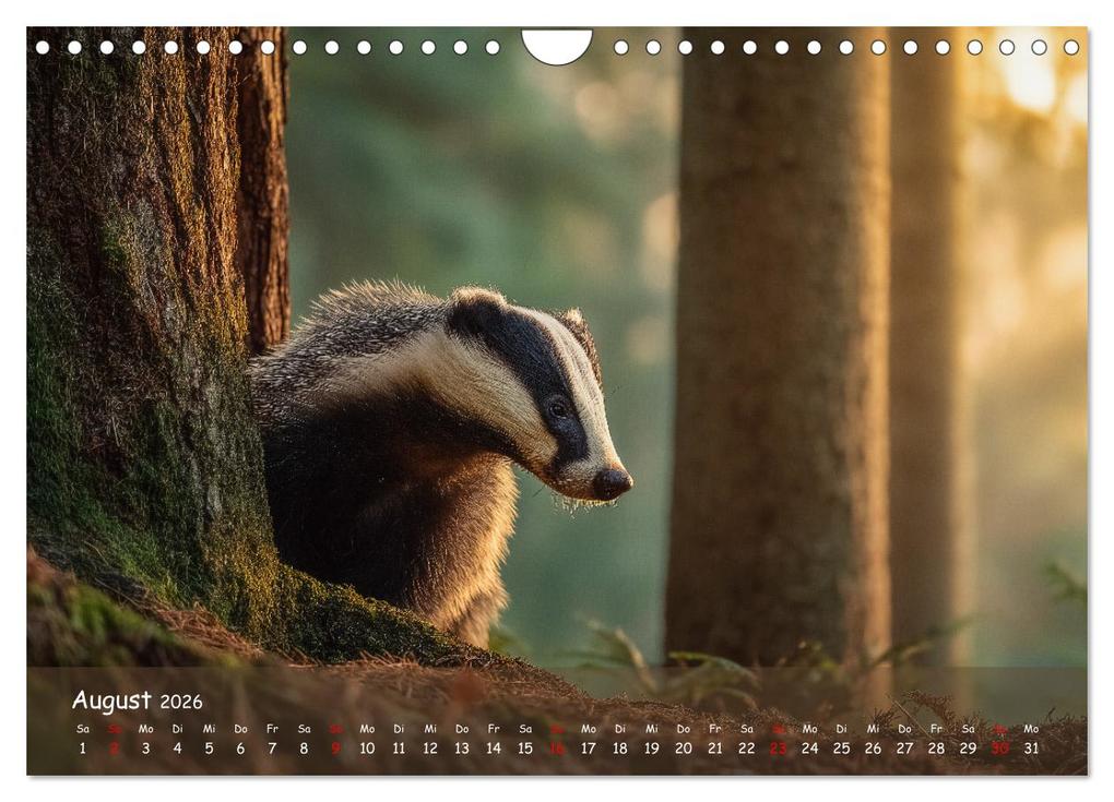 Weitere Ansicht: Jagd und Natur - Kalender für Jäger mit Wildtieren Deutschlands im Jahreslauf (Wandkalender 2026 DIN A4 quer), CALVENDO Monatskalender | MB Fotografie, Calvendo