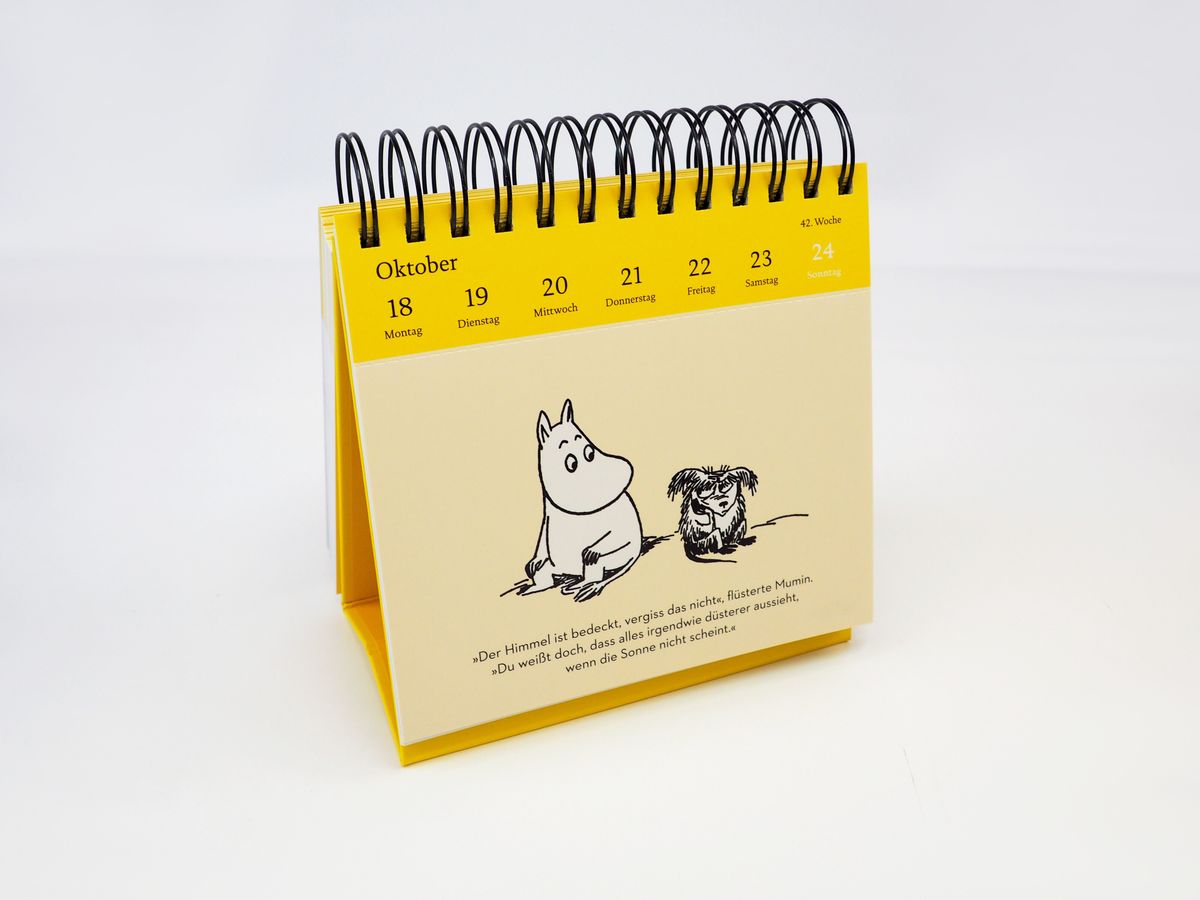 Weitere Ansicht: Die Mumins für alle Lebenslagen. Postkartenkalender 2027 | Tove Jansson