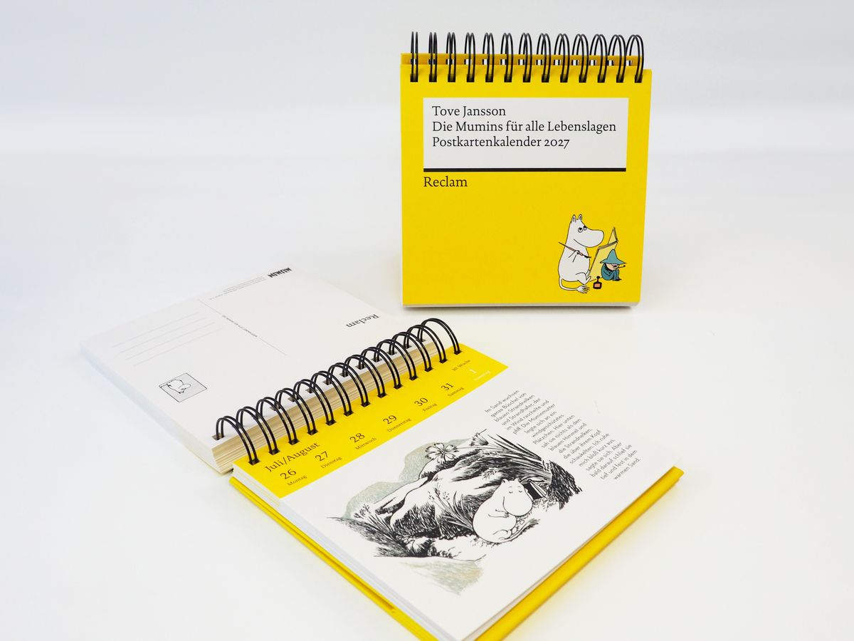 Weitere Ansicht: Die Mumins für alle Lebenslagen. Postkartenkalender 2027 | Tove Jansson