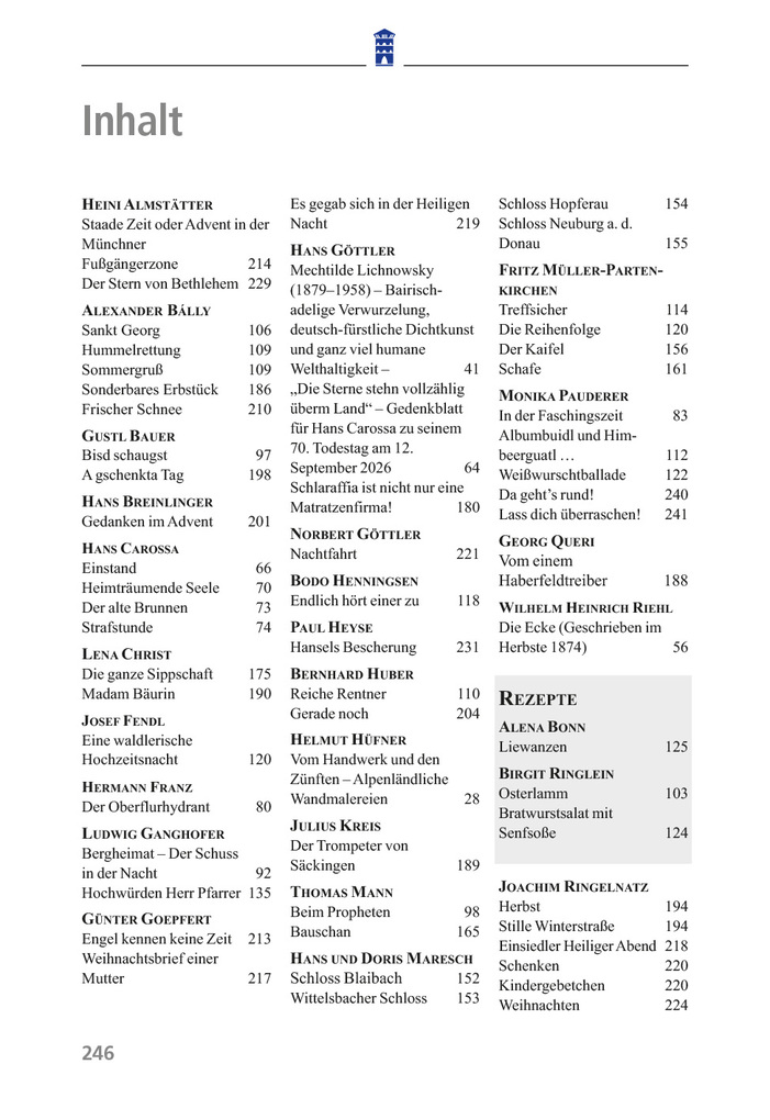 Weitere Ansicht: Bayerisches Hausbuch auf das Jahr 2026