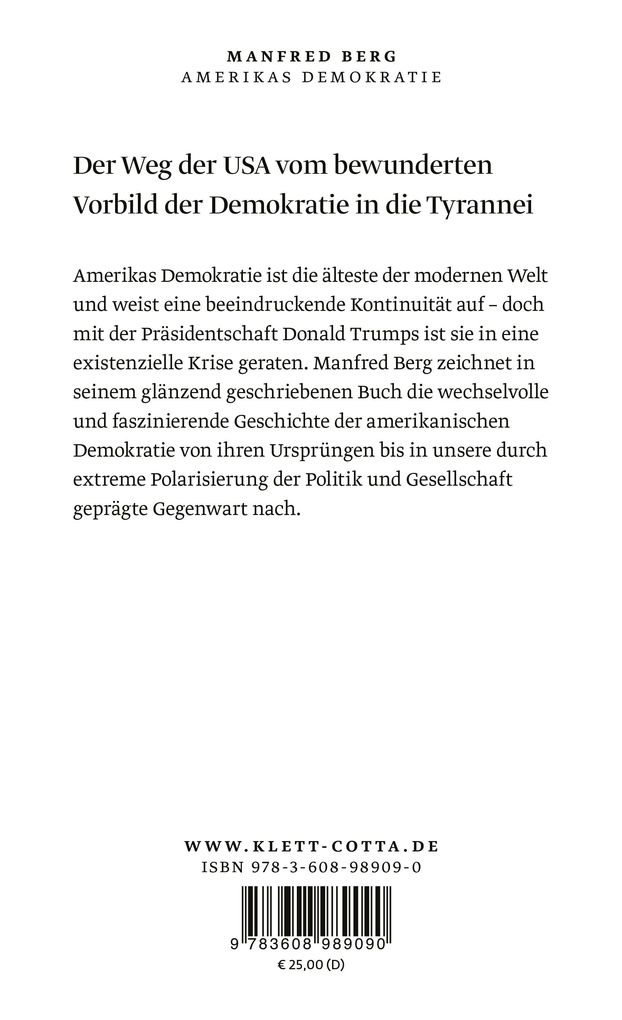 Weitere Ansicht: Amerikas Demokratie | Manfred Berg