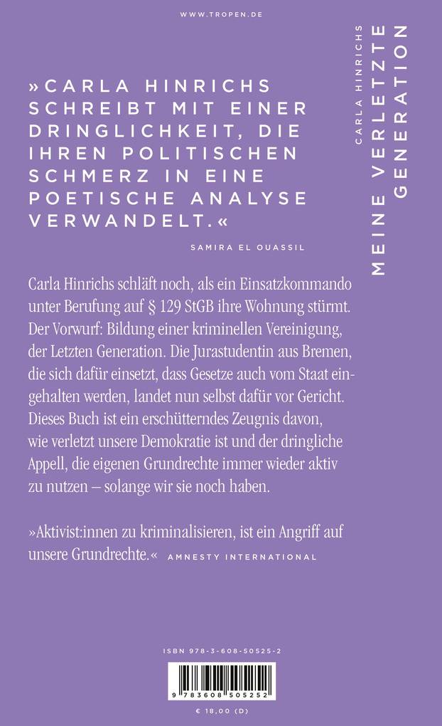 Weitere Ansicht: Meine verletzte Generation | Carla Hinrichs