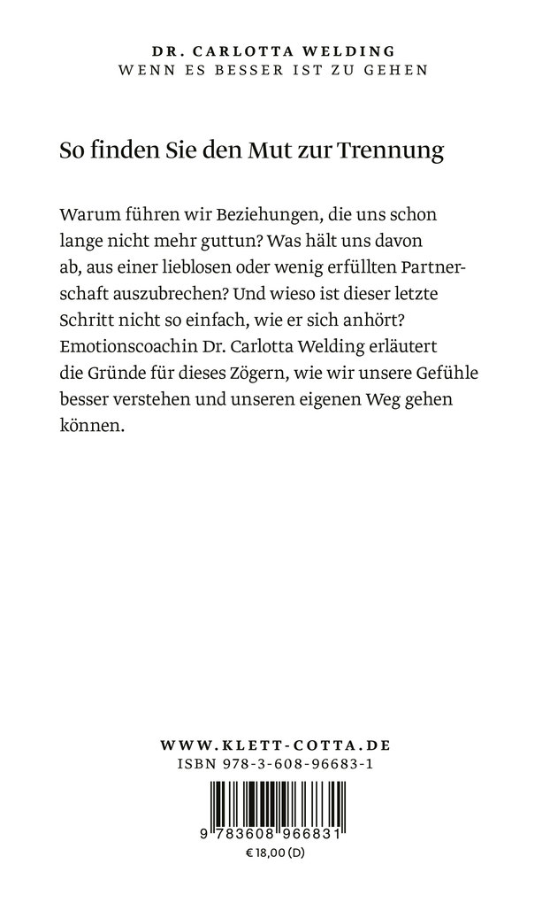 Weitere Ansicht: Wenn es besser ist zu gehen | Carlotta Welding