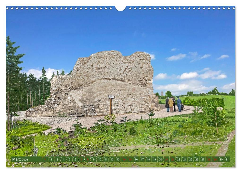 Weitere Ansicht: Aschersleben um 1900 - Auf der alten Burg - Kolorierte Schwarzweißfotos (Wandkalender 2026 DIN A3 quer), CALVENDO Monatskalender | André Tetsch, Calvendo