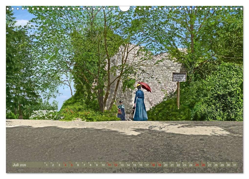 Weitere Ansicht: Aschersleben um 1900 - Auf der alten Burg - Kolorierte Schwarzweißfotos (Wandkalender 2026 DIN A3 quer), CALVENDO Monatskalender | André Tetsch, Calvendo