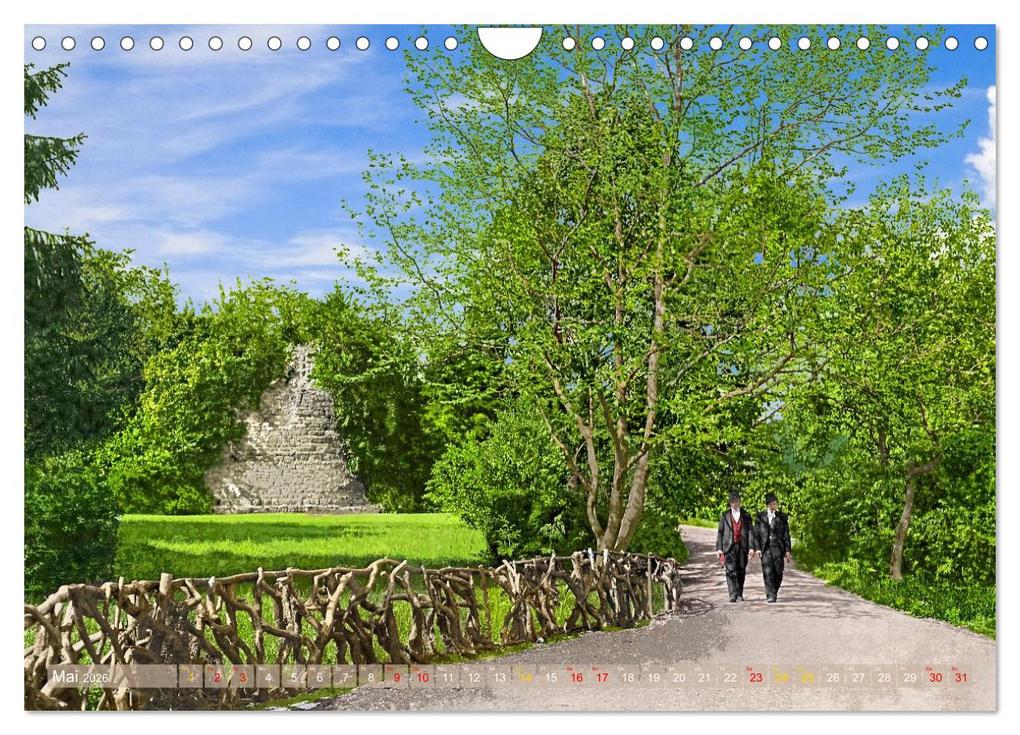 Weitere Ansicht: Aschersleben um 1900 - Auf der alten Burg - Kolorierte Schwarzweißfotos (Wandkalender 2026 DIN A4 quer), CALVENDO Monatskalender | André Tetsch, Calvendo