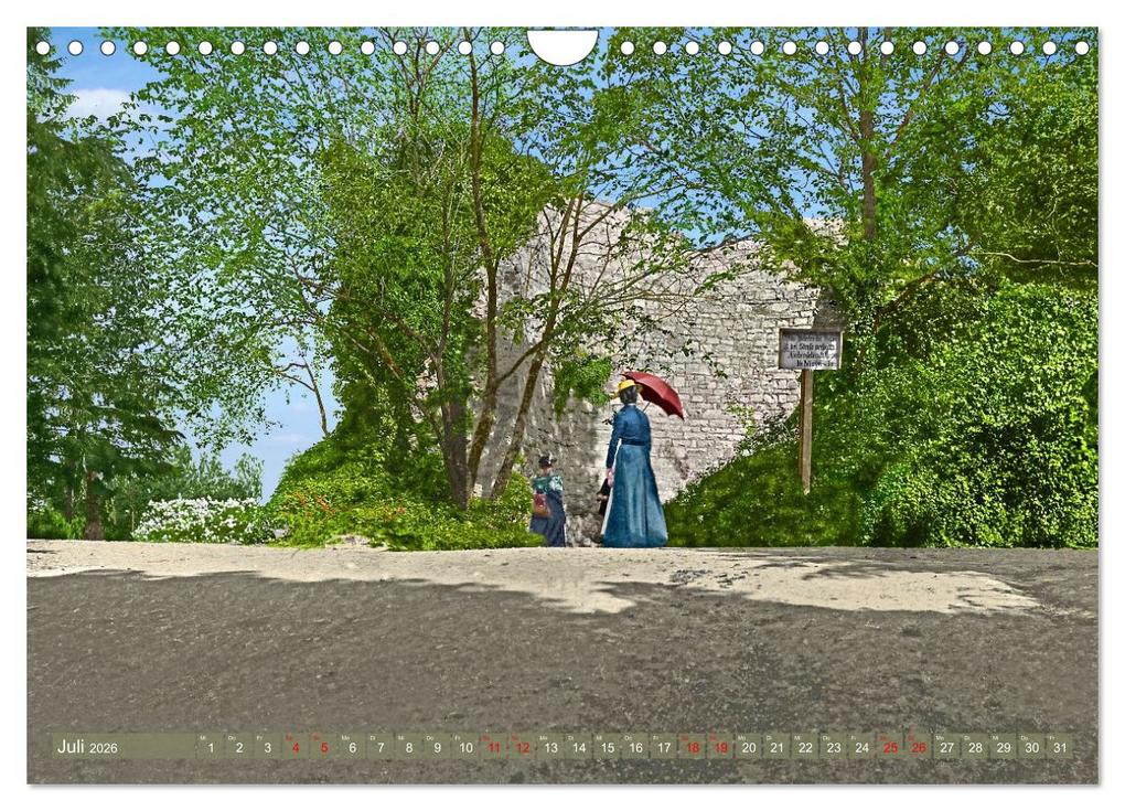 Weitere Ansicht: Aschersleben um 1900 - Auf der alten Burg - Kolorierte Schwarzweißfotos (Wandkalender 2026 DIN A4 quer), CALVENDO Monatskalender | André Tetsch, Calvendo