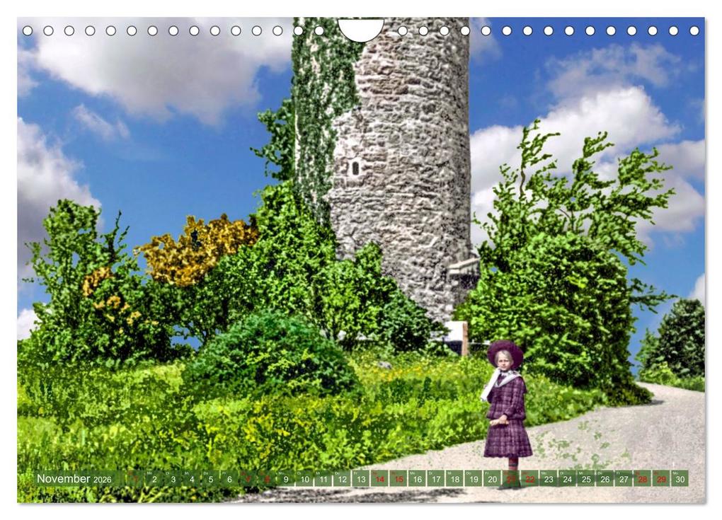 Weitere Ansicht: Aschersleben um 1900 - Auf der alten Burg - Kolorierte Schwarzweißfotos (Wandkalender 2026 DIN A4 quer), CALVENDO Monatskalender | André Tetsch, Calvendo