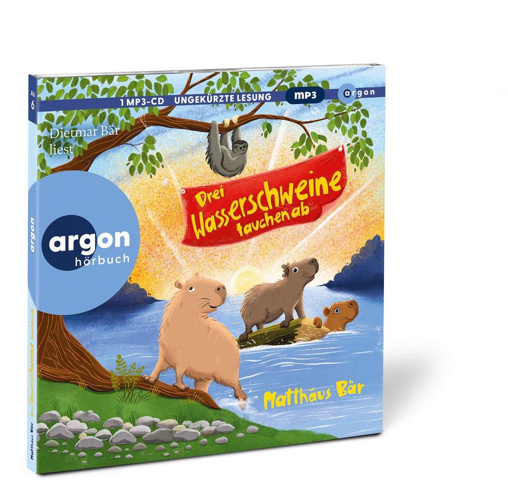 Weitere Ansicht: Drei Wasserschweine tauchen ab | Matthäus Bär