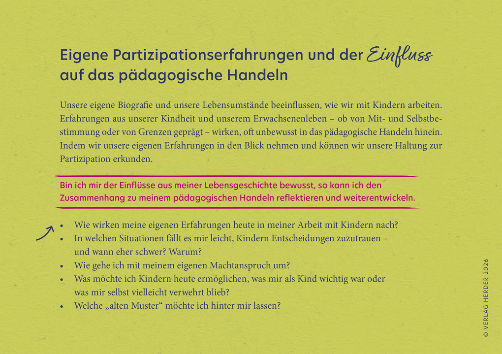 Weitere Ansicht: Partizipation in Krippe und Kita. 40 Reflexionskarten für die Teamarbeit | Franziska Schubert-Suffrian, Michael Regner