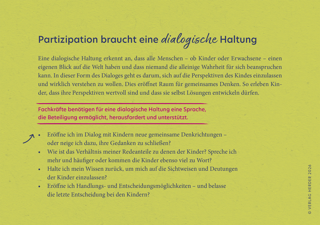 Weitere Ansicht: Partizipation in Krippe und Kita. 40 Reflexionskarten für die Teamarbeit | Franziska Schubert-Suffrian, Michael Regner