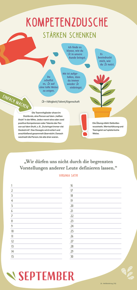 Weitere Ansicht: Immerwährender Teamkalender. Für ein gutes Miteinander | Katja Weber