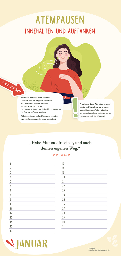 Weitere Ansicht: Immerwährender Teamkalender. Für ein gutes Miteinander | Katja Weber