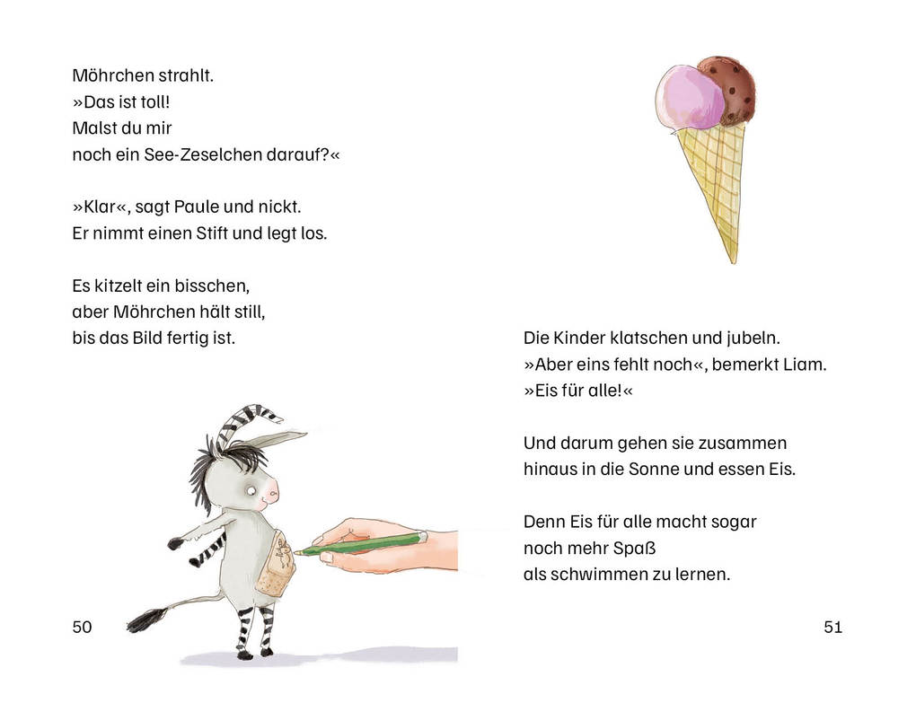 Weitere Ansicht: Grimm und Möhrchen machen das Seepferdchen | Stephanie Schneider