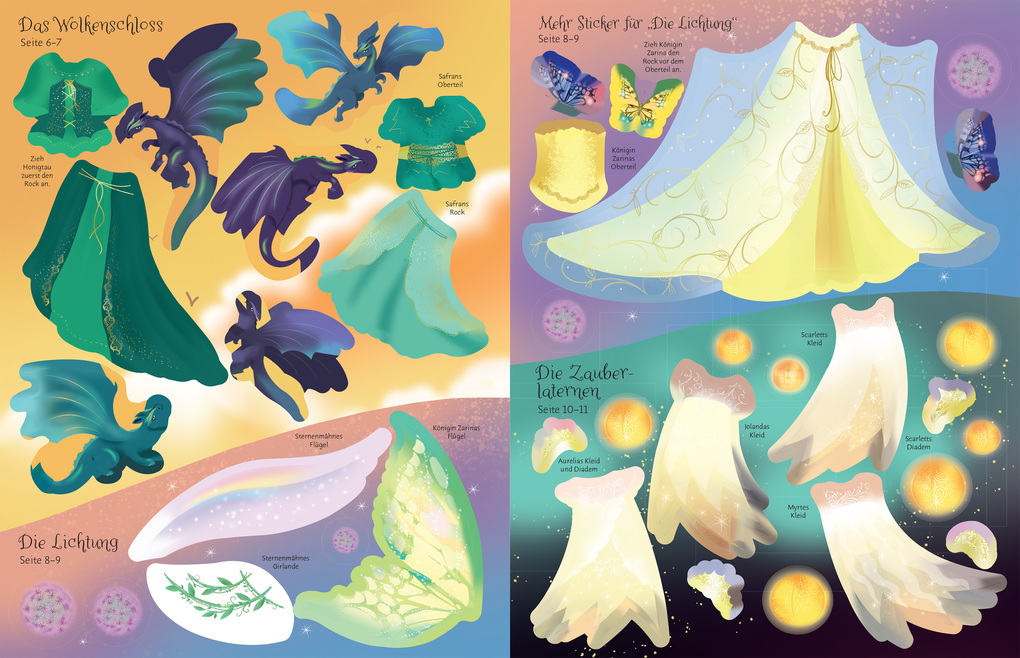 Weitere Ansicht: Meine glitzernden Anziehpuppen-Stickerbücher mini: Magische Welten | Fiona Watt