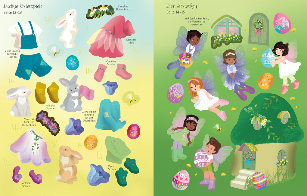 Weitere Ansicht: Mein Anziehpuppen-Stickerbuch: Zauberhafte Osterfeen | Fiona Watt