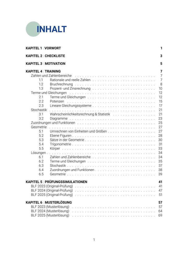 Weitere Ansicht: Prüfungsheft & Training - 2026 Mathematik BLF - Sachsen - Original-Prüfungen und Lösungen
