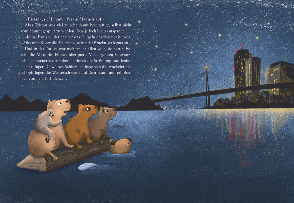 Weitere Ansicht: Drei Wasserschweine tauchen ab | Matthäus Bär